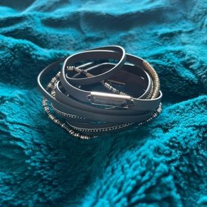 Stella & Dot leather wrap bracelet